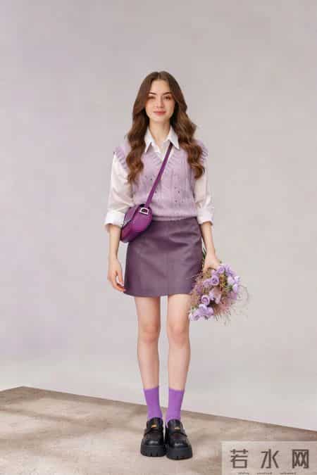 芋泥紫毛衣|揉碎秋冬的温柔紫调紫色系穿搭