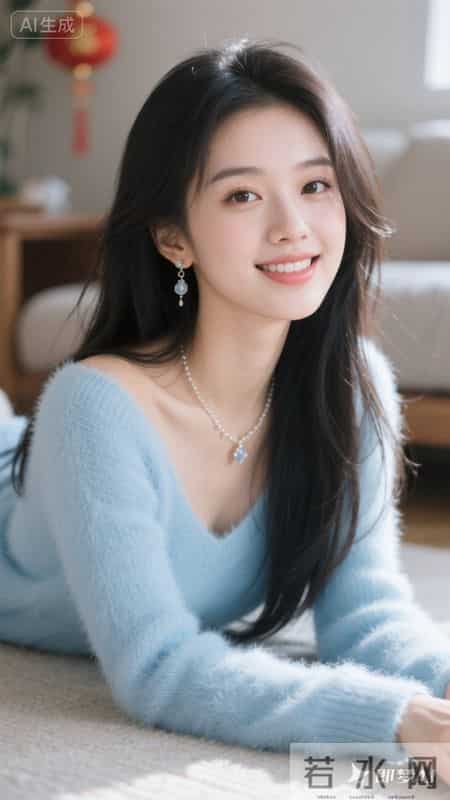 浅蓝软糯毛衣，居家松弛感拉满，温柔又治愈