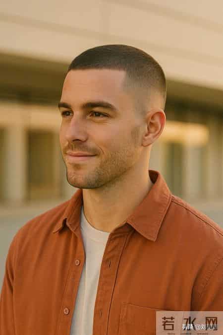 欧美硬汉风寸头：硬朗气质的经典诠释，型男必备造型