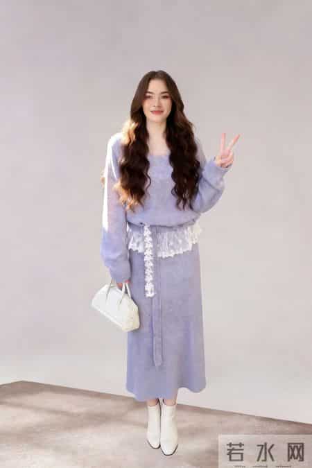 芋泥紫毛衣|揉碎秋冬的温柔紫调紫色系穿搭