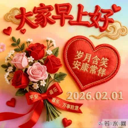 2月1日、星期日，最新早安好祝福漂亮图片精选，新的一天早上好