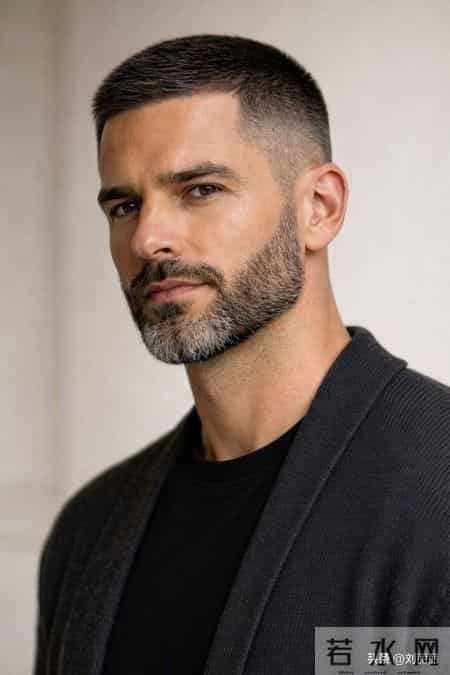 欧美硬汉风寸头：硬朗气质的经典诠释，型男必备造型