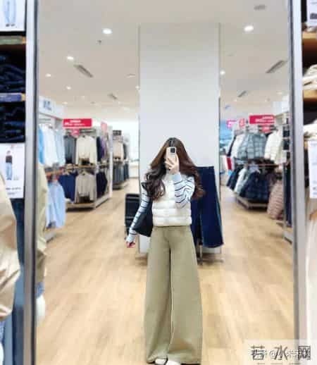 优衣库这条“神仙阔腿裤”！早春搭条纹衫直接穿出miu系千金感