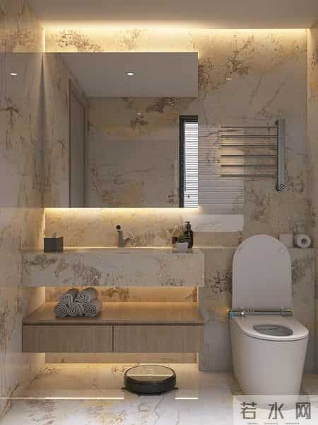 高级感的卫生间难道真就长这样吗？被这个卫浴真的震惊到了。