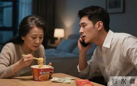 老公月入十万全交婆婆我从不管，他见我半夜泡面质问钱在哪问婆婆